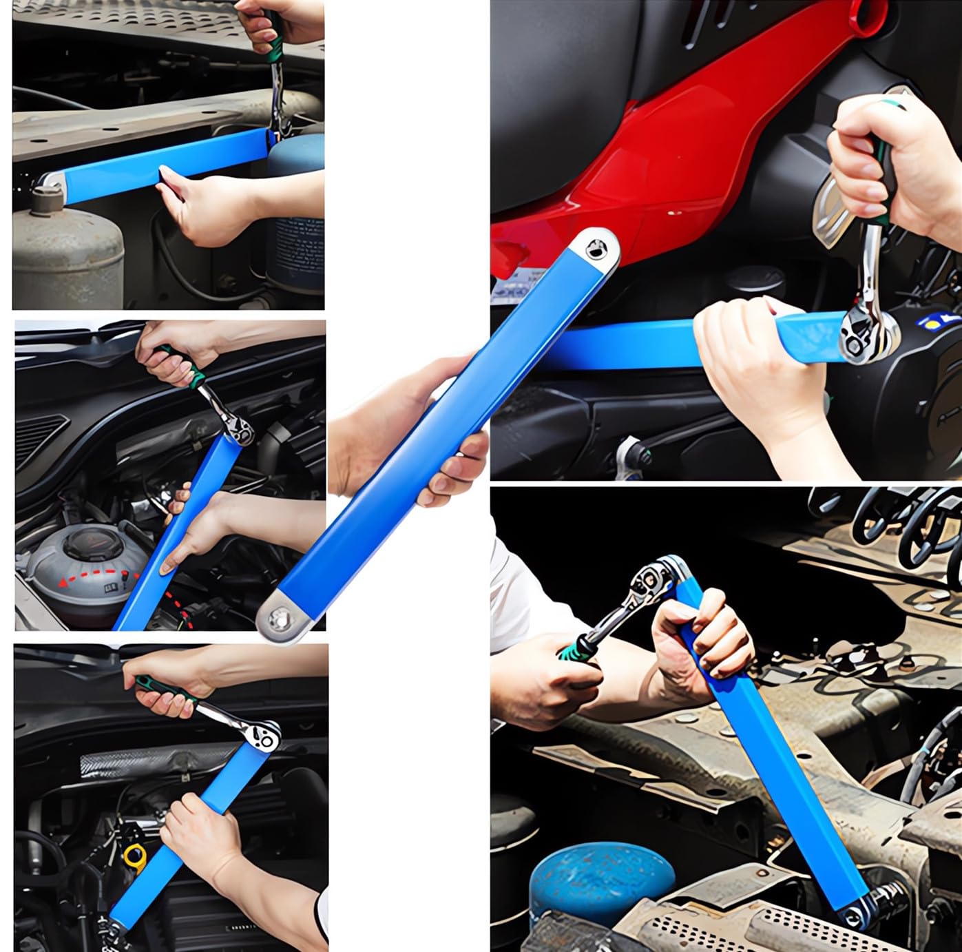 Amazon | ラチェット延長レンチ オフセット延長レンチ 多機能延長